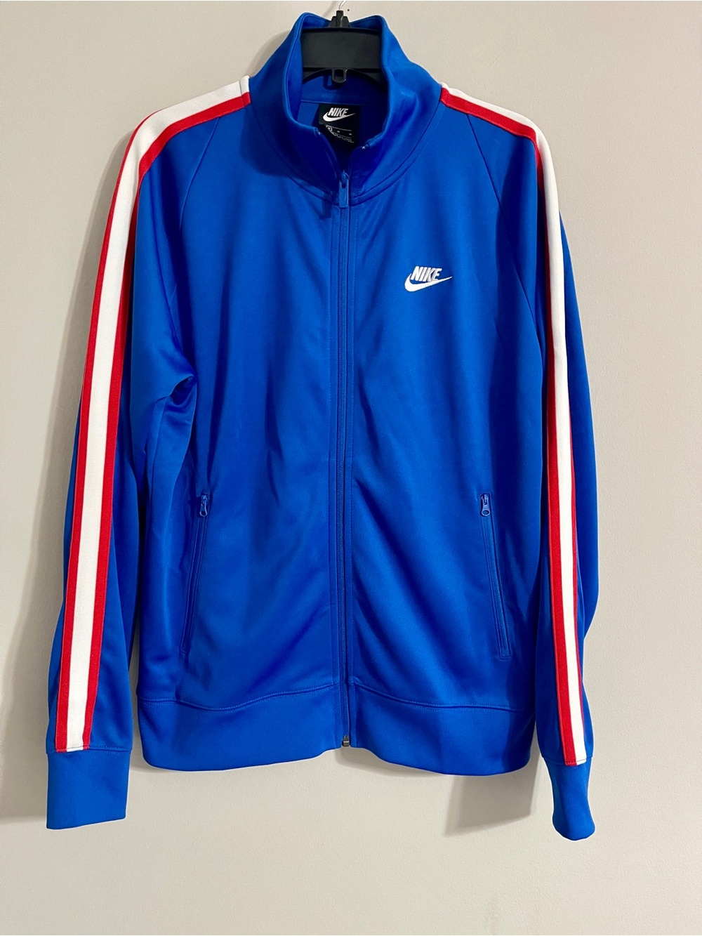 Nike Mens Tribute Track Jacket N98 Sz M Knit Warmup Ar2244 480 Royal Blue